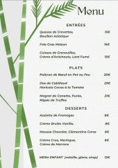 Menu Cé La Vi - Les menus