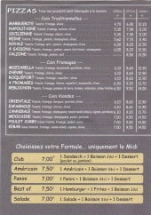 Menu Au Coin Gourmand - Pizzas