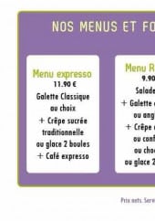 Menu Crèperie La Gourmandise - Les menus et formules du midi