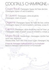 Menu L'Idem Café - Les cocktails champagne