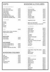 Menu Le Farci en Bouche - Les boissons alcoolisés, softs, ...