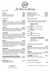 Menu Le Farci en Bouche - Les tapas, plats, ...