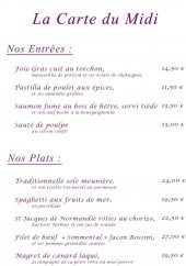 Menu Le Prieuré - Plats du midi