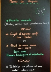 Menu Bar restaurant de la mairie - Exemple de menu