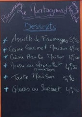 Menu Le Montagnard - Les desserts