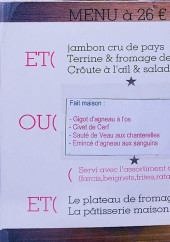 Menu Restaurant Le Christiana - Le menu à 26€