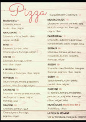 Menu Le Broundet - Les pizzas