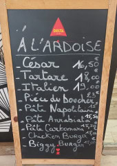 Menu L'aragonite - L'ardoise