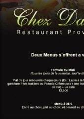 Menu Chez David - Menus