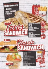 Menu Ô'Royal - Tacos et sandwiches 