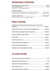 Menu Socc'Appétit - les plats,...