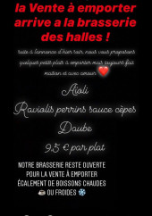 Menu Brasserie des Halles - Le menu