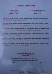 Menu Burger Bar - Burgers originaux et menu happy box