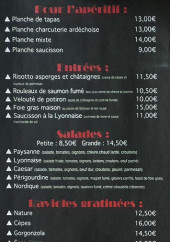 Menu O'grill - les entrées, salades,...