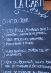 Menu Pontal Et Fils - Exemple de menu