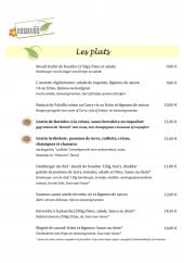 Menu Restaurant du Camping de Privas - Plats