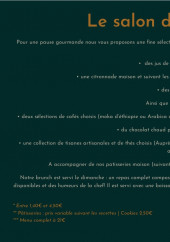 Menu Le Lieu - Brunch