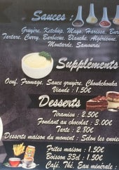 Menu Le Myl's - Sauces, suppléments et desserts