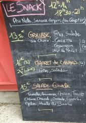 Menu La Gandole - La carte