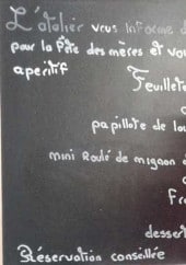 Menu Resto L'atelier - Le menu à 25€