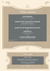 Menu Le Châtaignier - menus