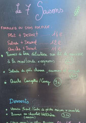 Menu Le 7 Saisons - Exemple de menu