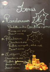 Menu La Chaumière du Mezenc - Les menus