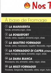 Menu La Napoletana - les pizzas fromagères 