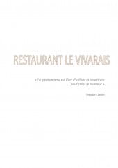 Menu Le Vivarais - Carte et menu Le Vivarais  Vals les Bains