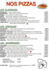 Menu La Guinguette du Moulin - Les pizzas