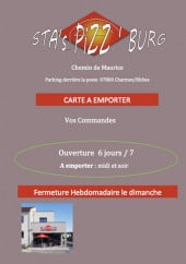 Menu Sta's Pizz'Burg - Carte et menu Sta's Pizz'Burg Charmes sur Rhone