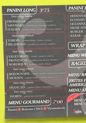 Menu Aux Amandines - Les paninis, les wraps ...