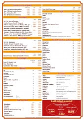 Menu Central Park - Vins, bières, champagnes,....