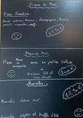 Menu La pizzano - Exemple de menu