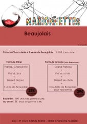 Menu Les Marionnettes - Les formules menus