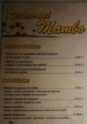 Menu Mambo - Les entrées, les tapas,....