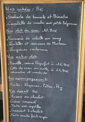 Menu L'ham du bistro - L'ardoise