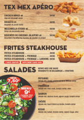 Menu Pizza party - Tex mex apéro, frites steakhouse et salades