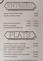 Menu Les 3 C - Les entrées, plats et desserts