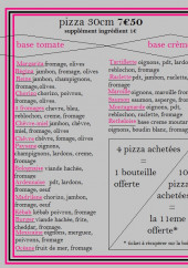 Menu La casa - les pizzas