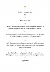 Menu Le Château de Wallerand - Menu découvert