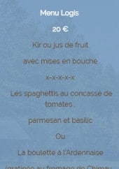 Menu Le Lion D'Or - Menu logis