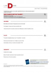 Menu Joa - Ardoise