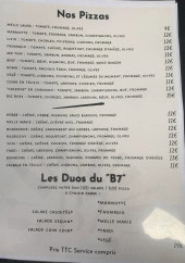 Menu Restaurant  B7 - Les pizzas