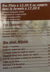 Menu Le Coeur du village - Les plats et couscous