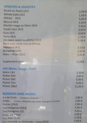 Menu L'estanquet - Les apéritifs, digestifs et boissons sans alcool,...