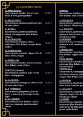 Menu Di Maggio - Les pizzas