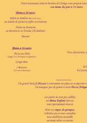 Menu Le Bellevue - Les menus