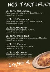 Menu Crêperie Grenadine - Les tartiflettes 