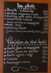 Menu La Brasserie des Vosges - Les plats et steak haché